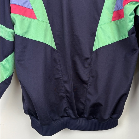 Vintage retro Adidas tracksuit jacket | M | Navy/Pink/green 90s rare Trefoil - Picture 9 of 9